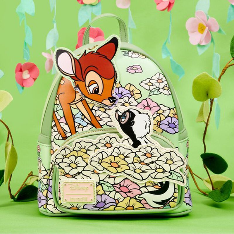 LOUNGEFLY BAMBI AND FLOWER MINI BACKPACK