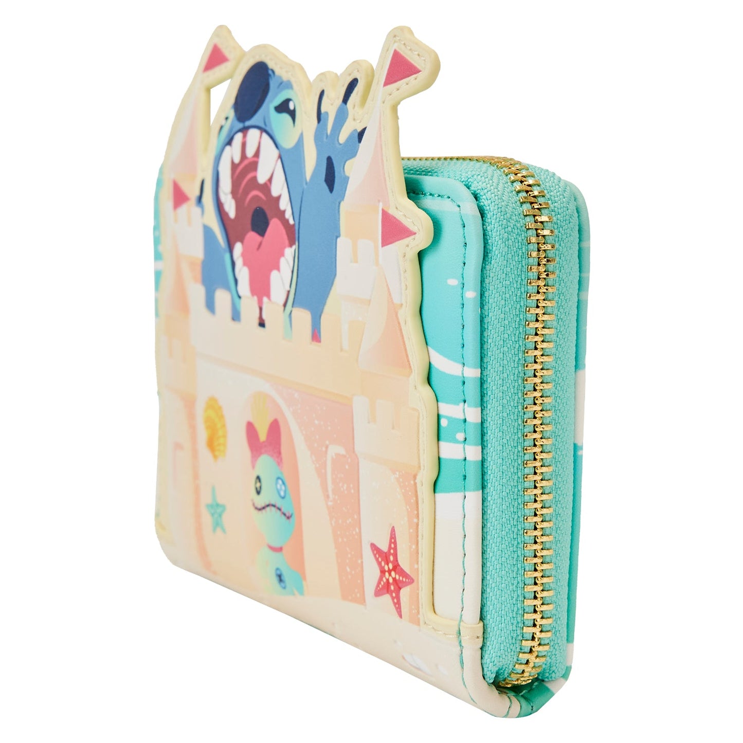 LF DISNEY STITCH SANDCASTLE BEACH SURPRISE ZIP AROUND WALLET