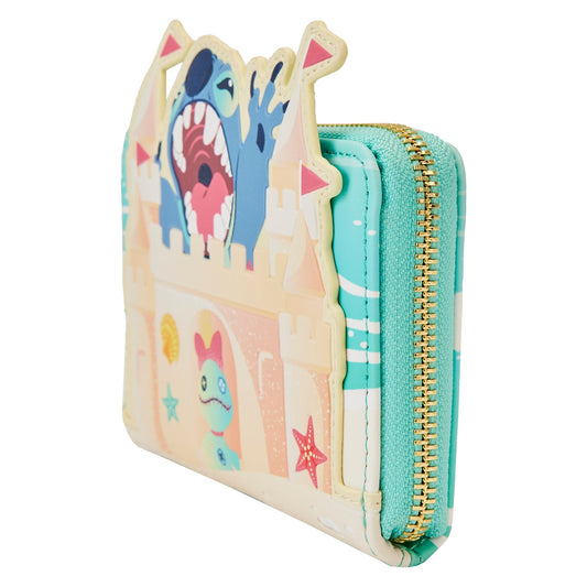 LF DISNEY STITCH SANDCASTLE BEACH SURPRISE ZIP AROUND WALLET