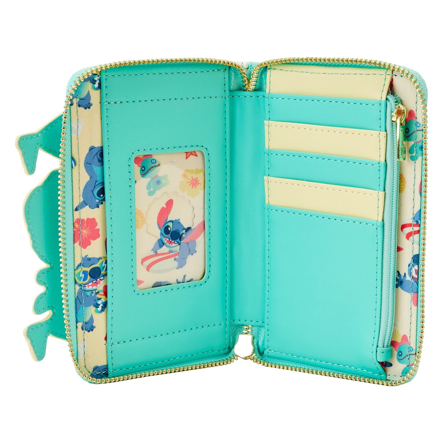 LF DISNEY STITCH SANDCASTLE BEACH SURPRISE ZIP AROUND WALLET
