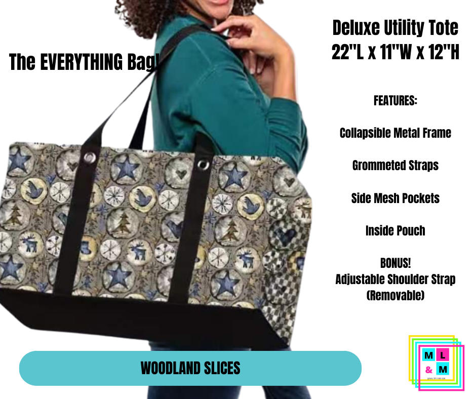 Woodland Slices Collapsible Tote