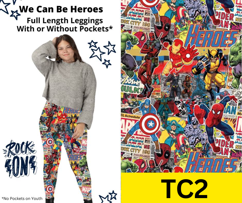 We Can Be Heroes Full Length Leggings w/ Pockets