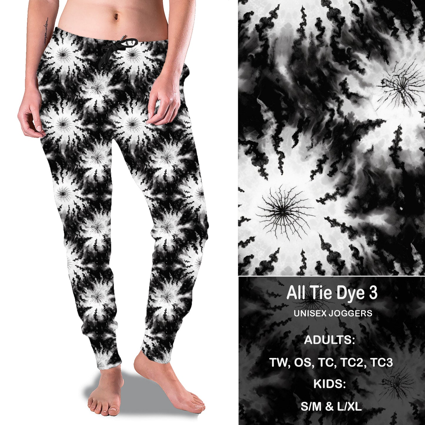 All Tie Dye 3 - Full Joggers with KIDS Preorder Closes 2/7 eta March