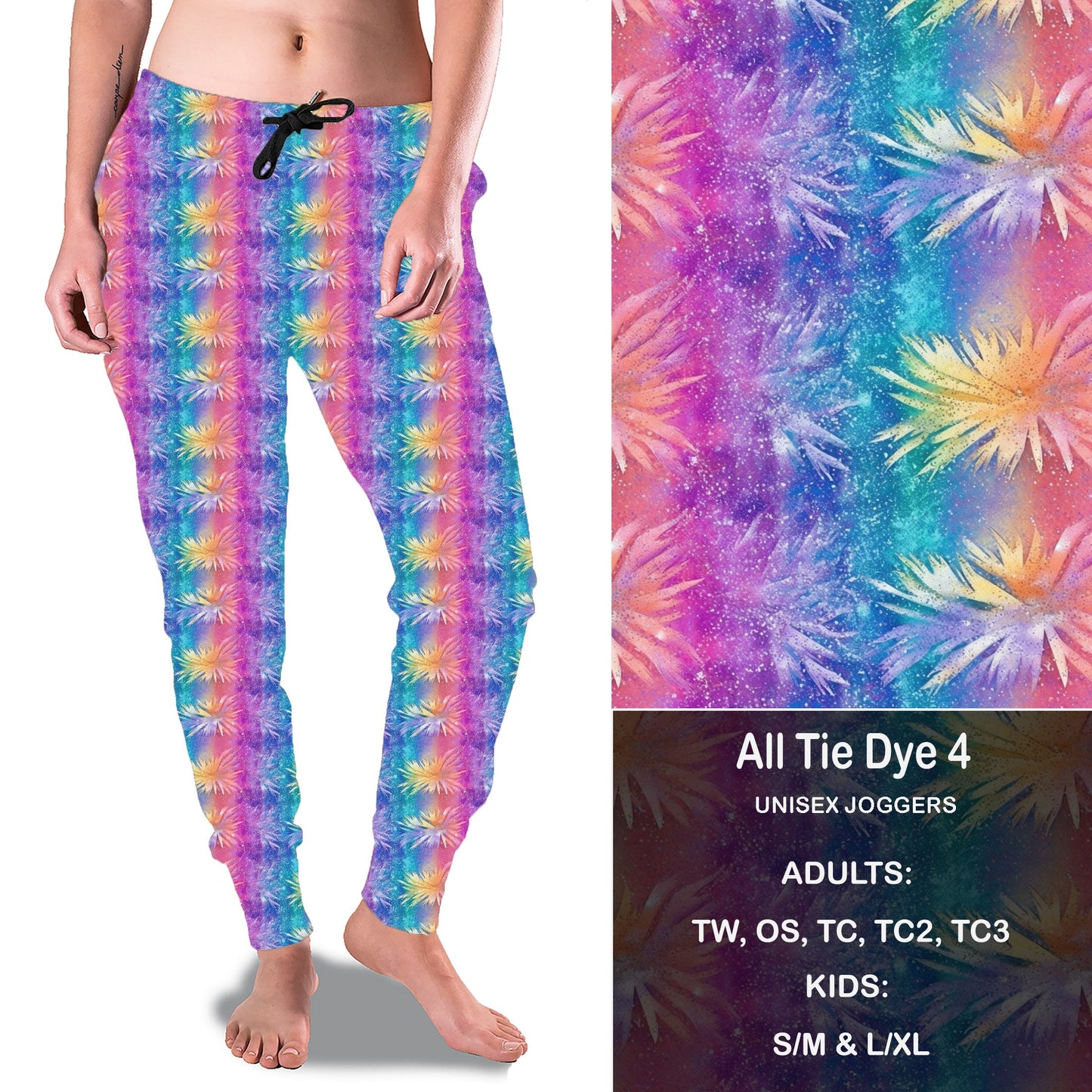 All Tie Dye 4 - Full Joggers with KIDS Preorder Closes 2/7 eta March