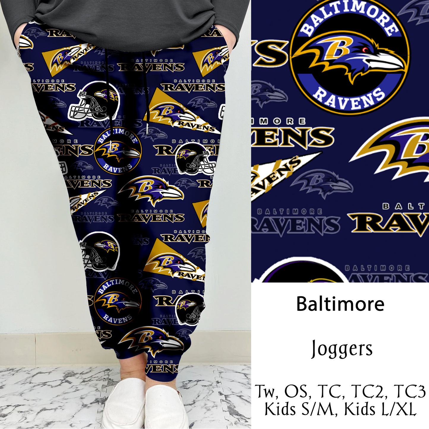Baltimore Football Leggings/Capri/Joggers | Run ends 8/16 | ETA Late September