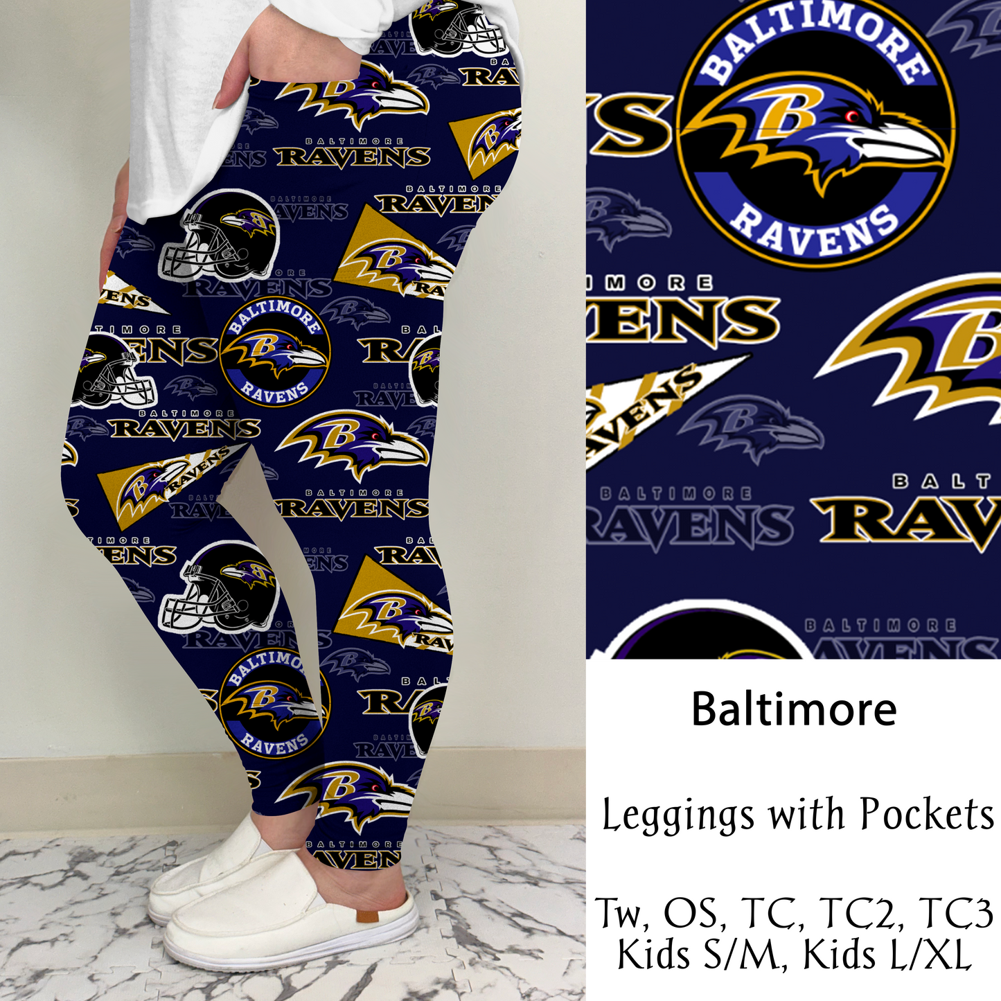 Baltimore Football Leggings/Capri/Joggers | Run ends 8/16 | ETA Late September