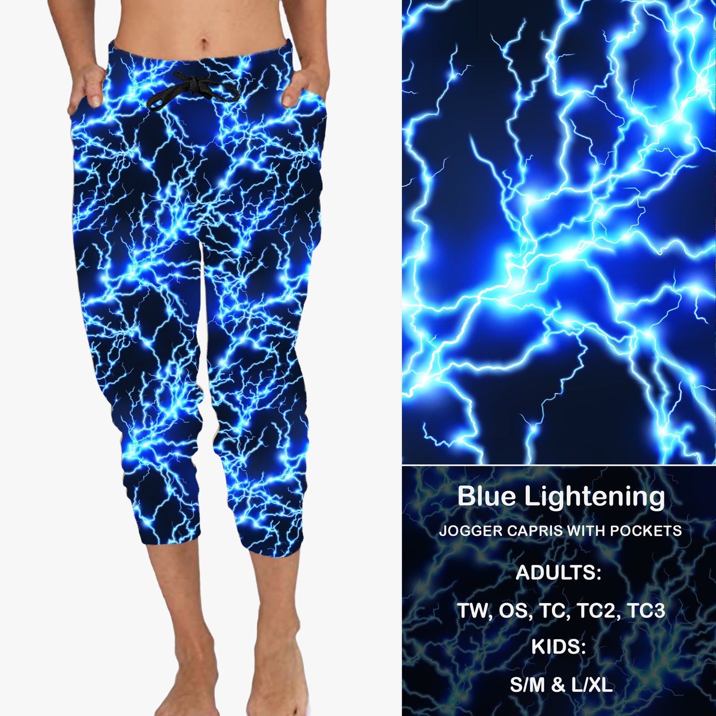 BLUE LIGHTENING - Full & Capri Joggers Preorder Closes 7/31