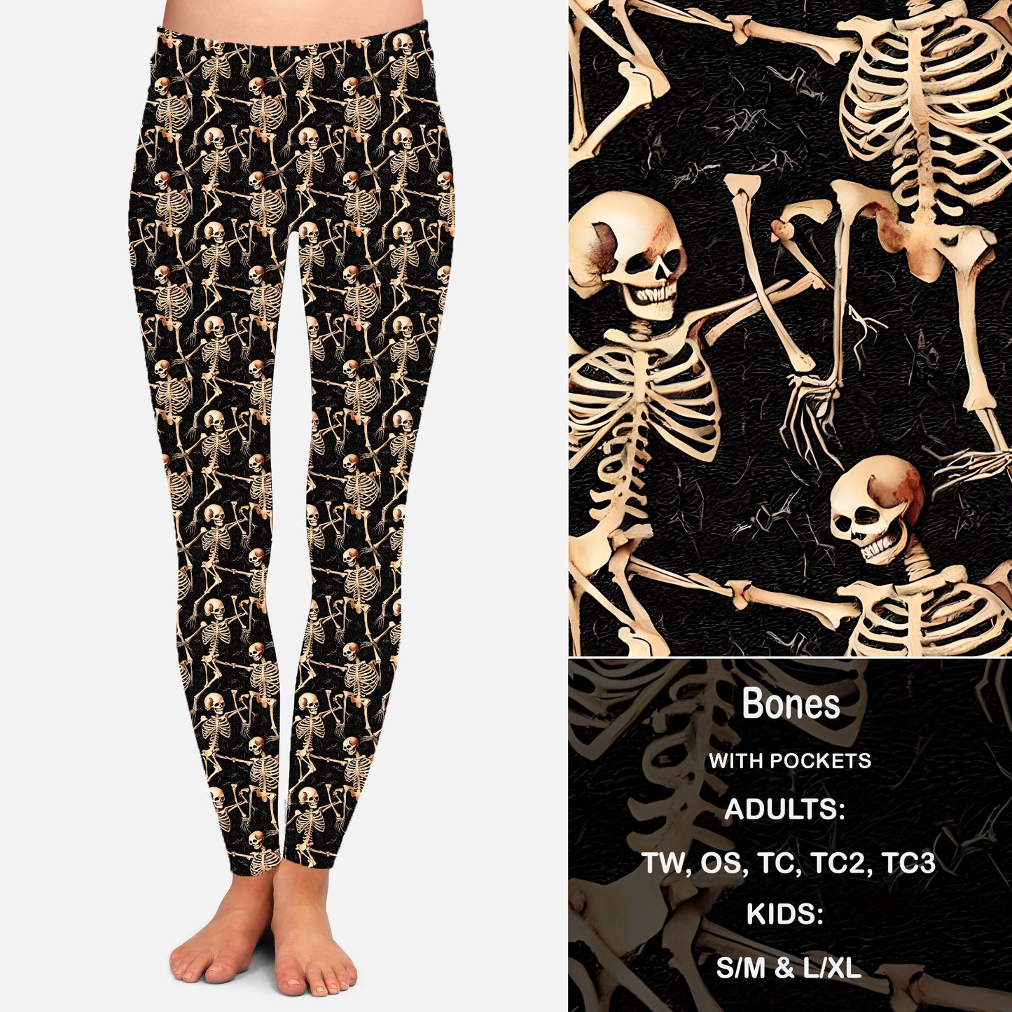 BONES - Leggings & Capris with Pockets Preorder Closes 7/31