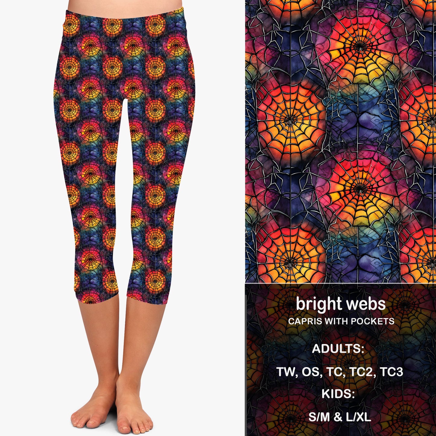BRIGHT WEBS - Leggings & Capris with Pockets Preorder Closes 7/31