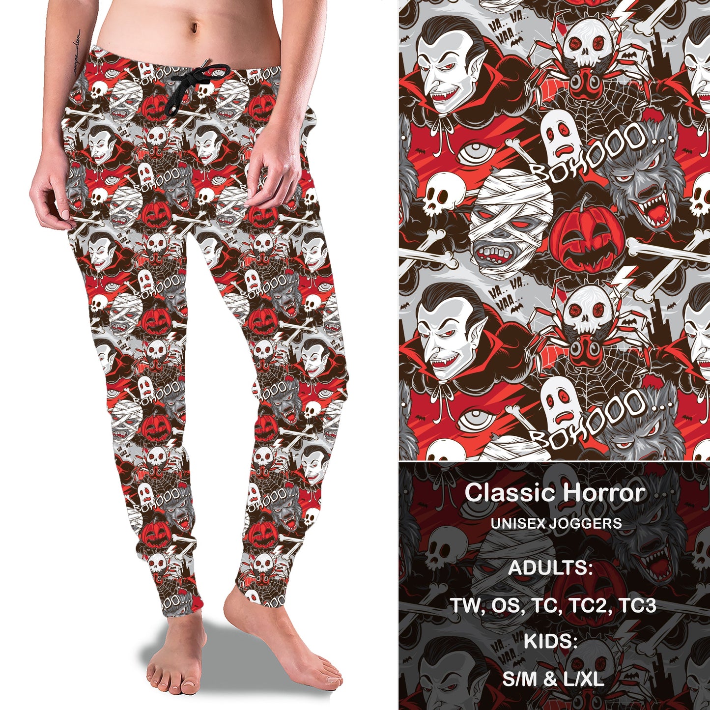 Classic Horror Full Joggers Preorder Closes 7/31 eta September
