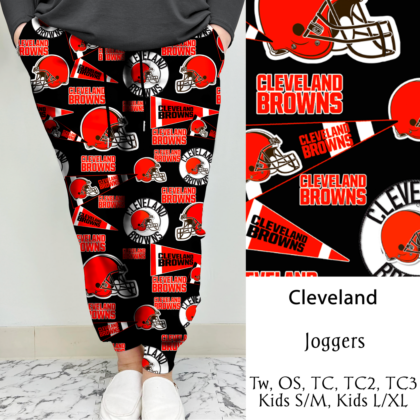 Cleveland Football Leggings/Capri/Joggers | Run ends 8/16 | ETA Late September