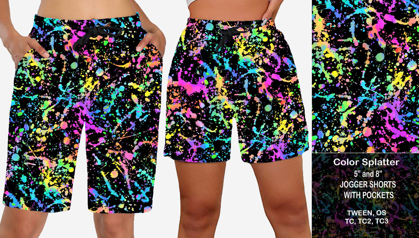 COLOR SPLATTER - Jogger Shorts Preorder Closes 7/28