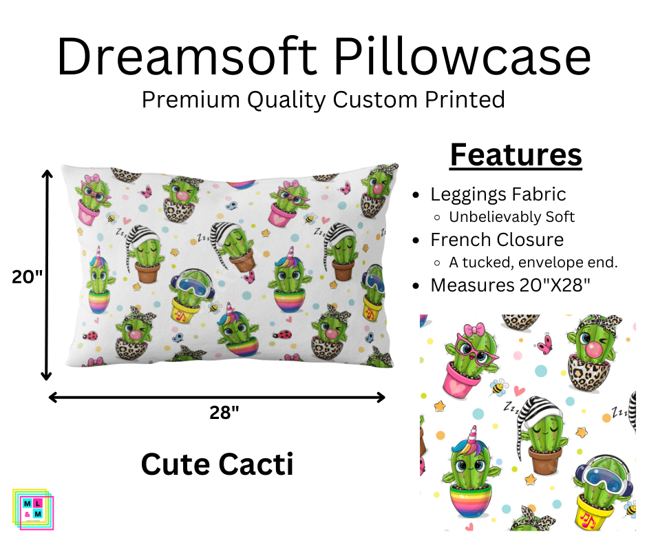 Cute Cacti Pillowcase