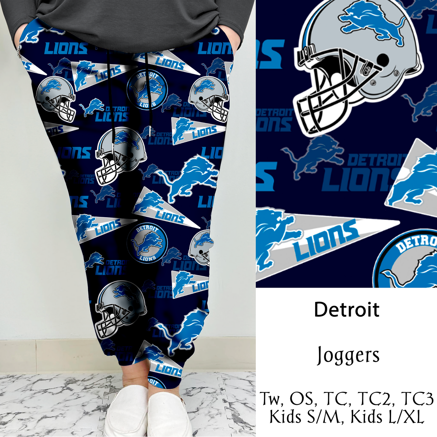Detroit Football Leggings/Capri/Joggers | Run ends 8/16 | ETA Late September