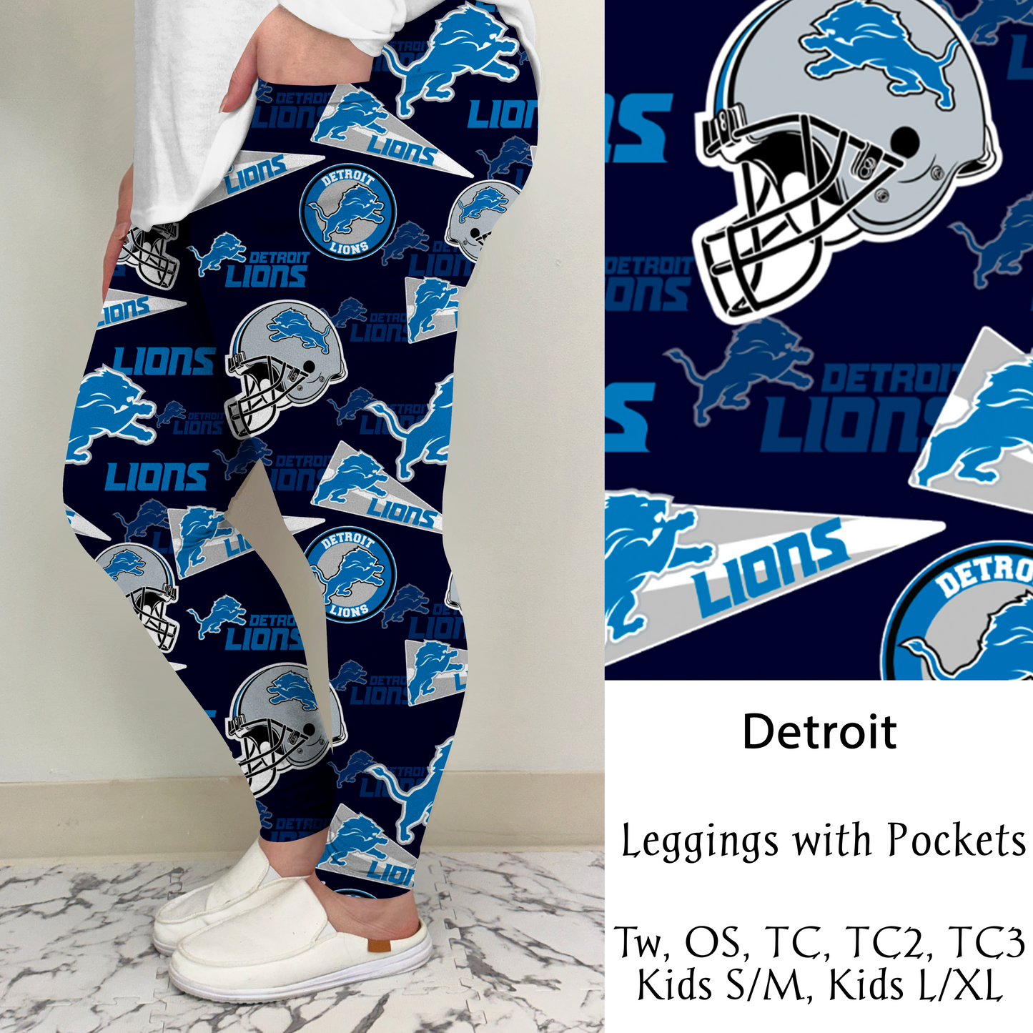 Detroit Football Leggings/Capri/Joggers | Run ends 8/16 | ETA Late September