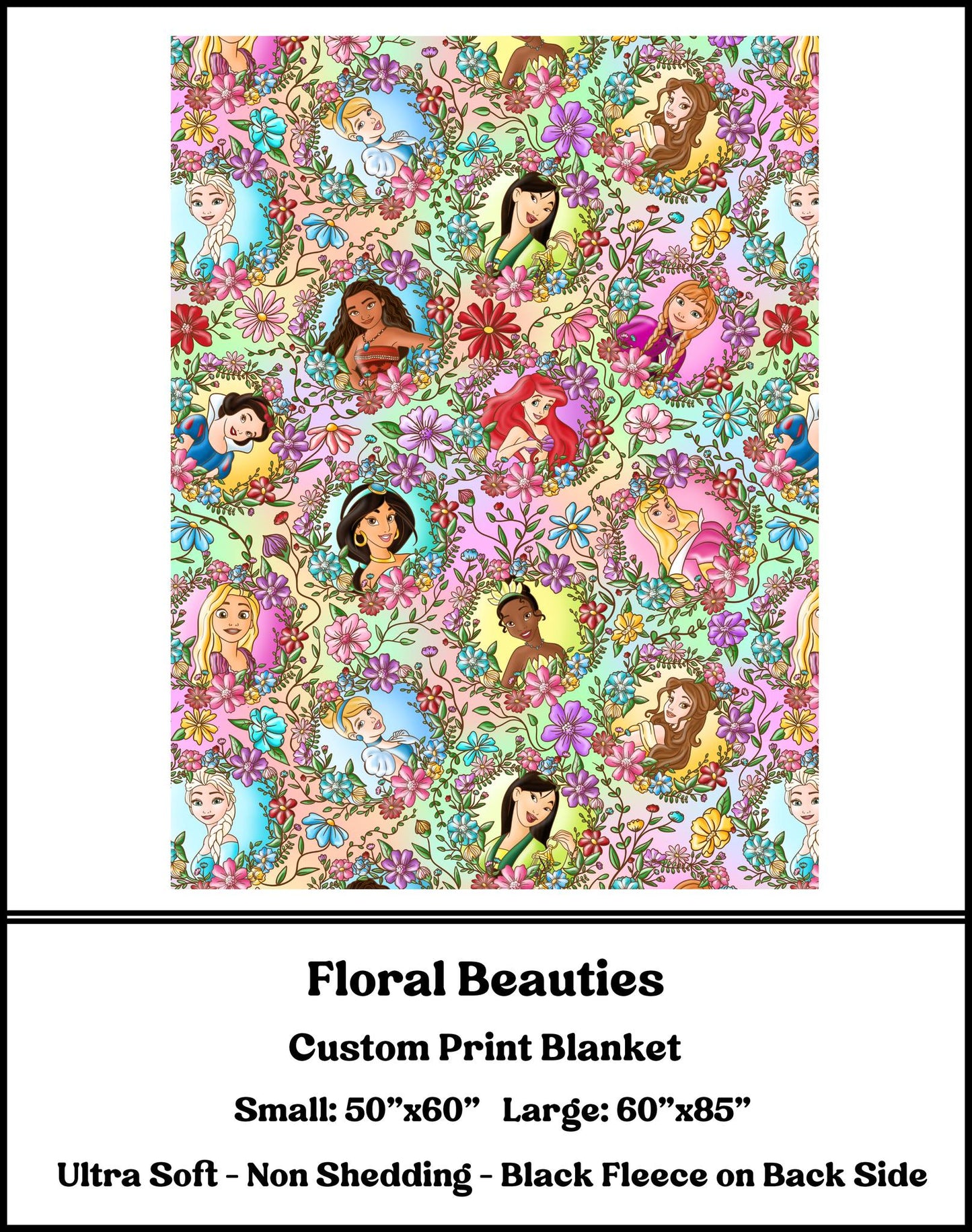 BG68 - Floral Beauties Fleece Blanket - Preorder Closes 3/23 ETA: 8-10 weeks