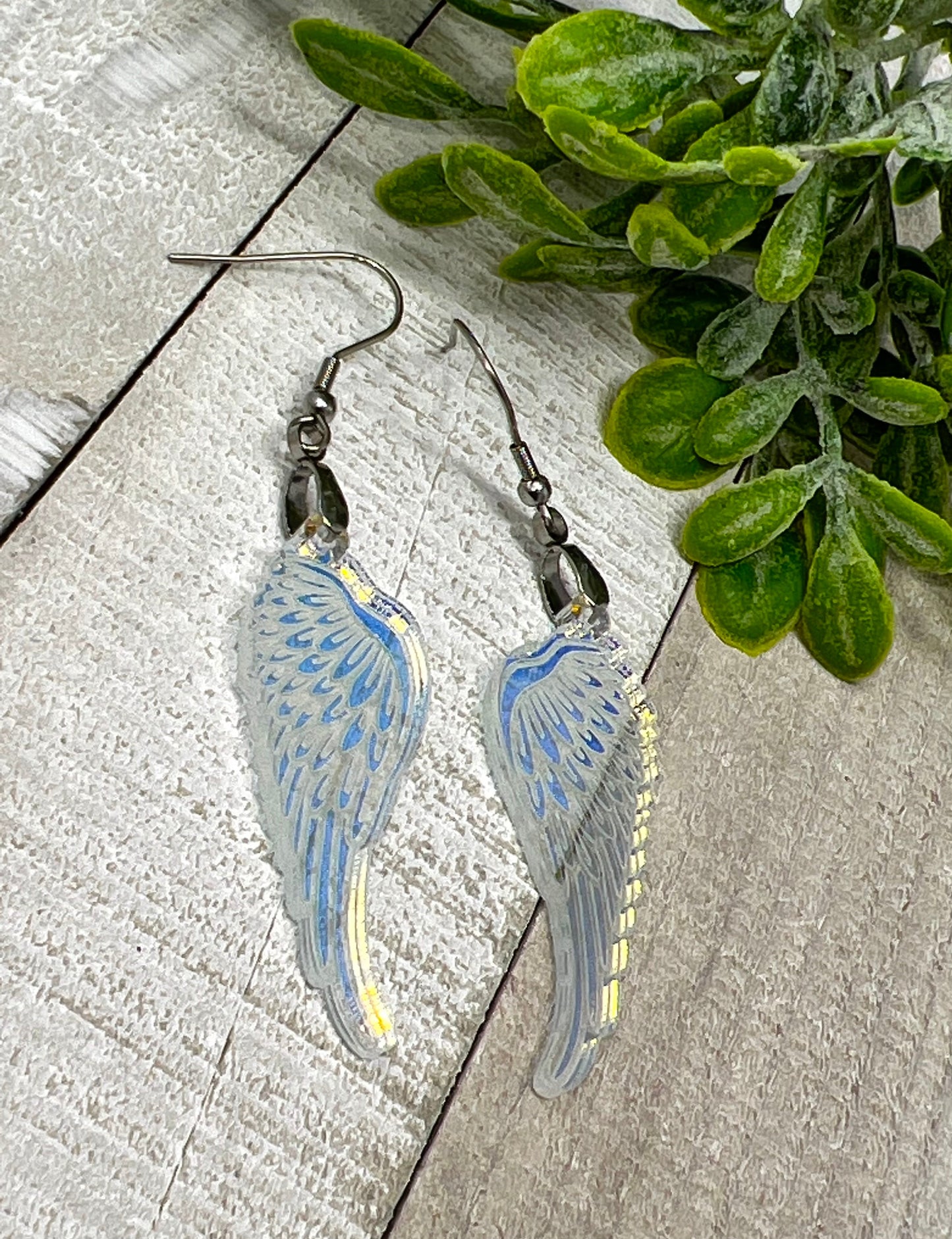 Iridescent Wings - Handcrafted Earrings