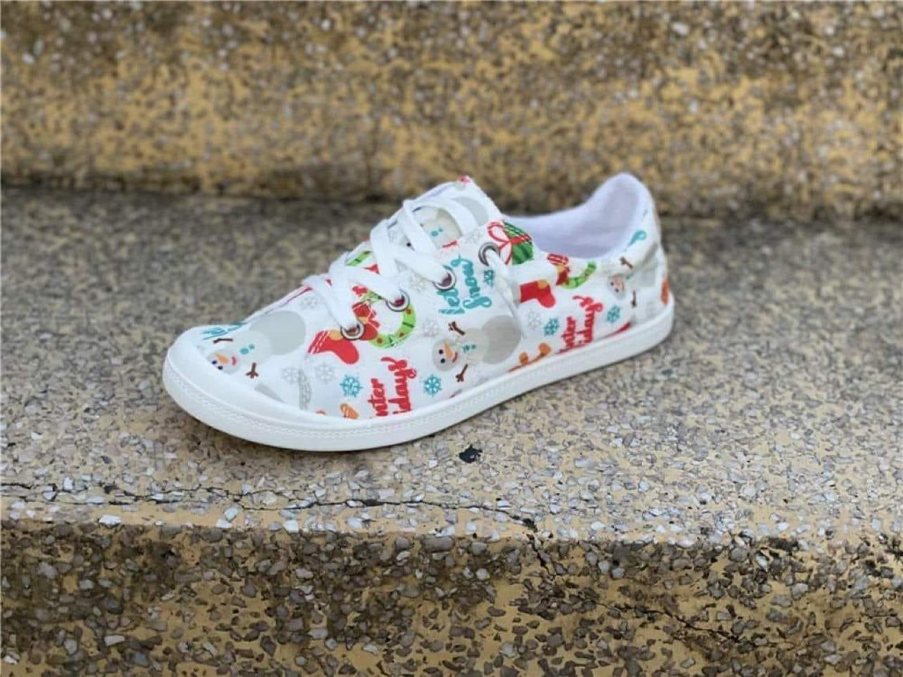 Canvas Christmas shoes
