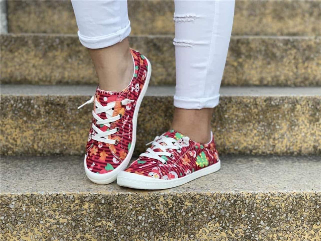 Canvas Christmas shoes