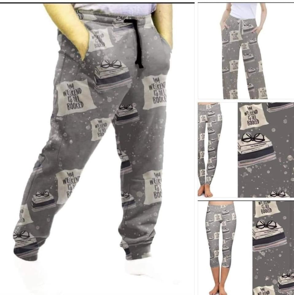 “Booked” Leggings, Capris, Lounge Pants and Joggers with pockets