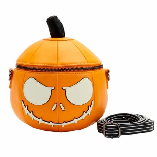 LOUNGEFLY-PUMPKIN JACK GLOW IN THE DARK CROSSBODY BAG- SPECIAL EDITION ONLINE EXCLUSIVE