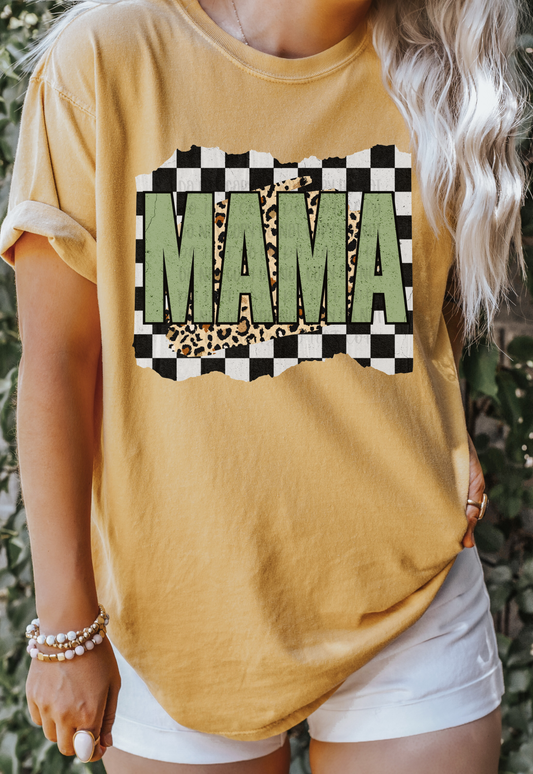 Mama Checkered Tee