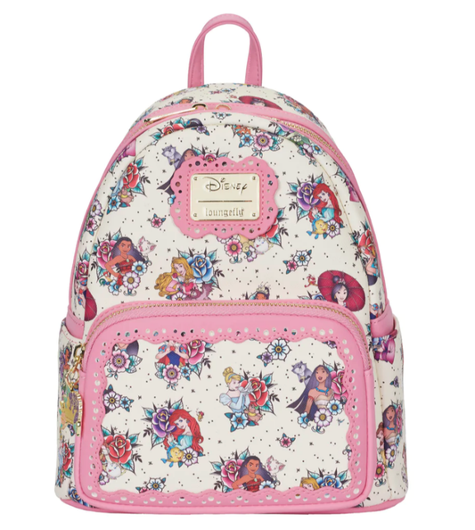 Disney Princess Floral Tattoo Mini Backpack
