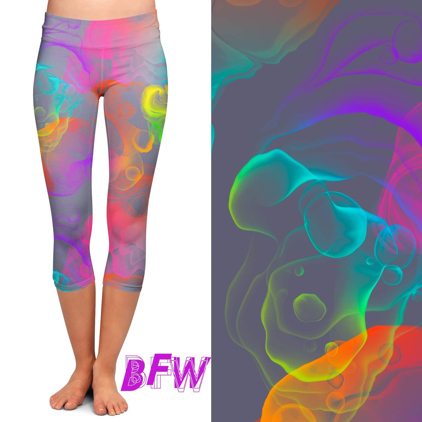 Neon pastel capris with pockets