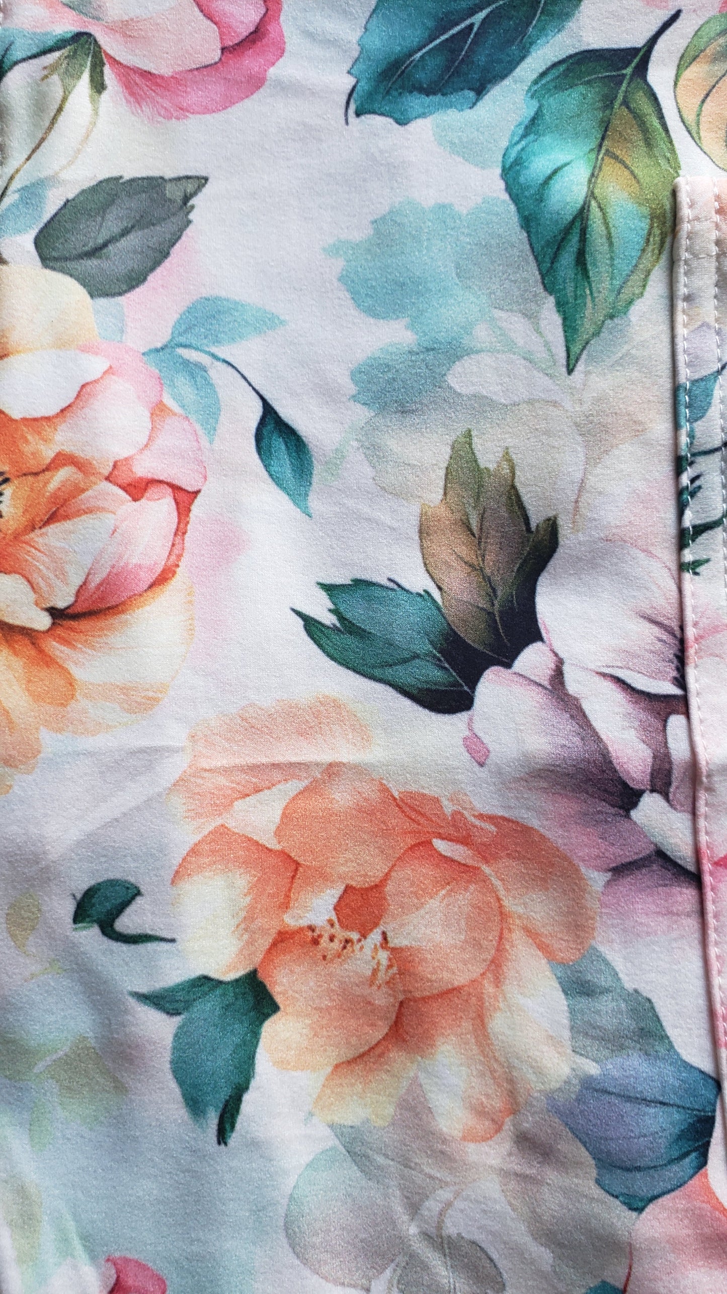 Watercolored Florals capris with pockets