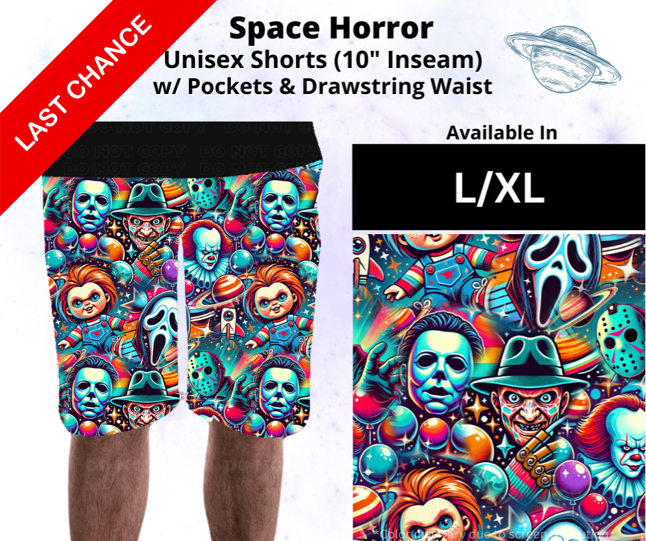Space Horror Unisex Shorts