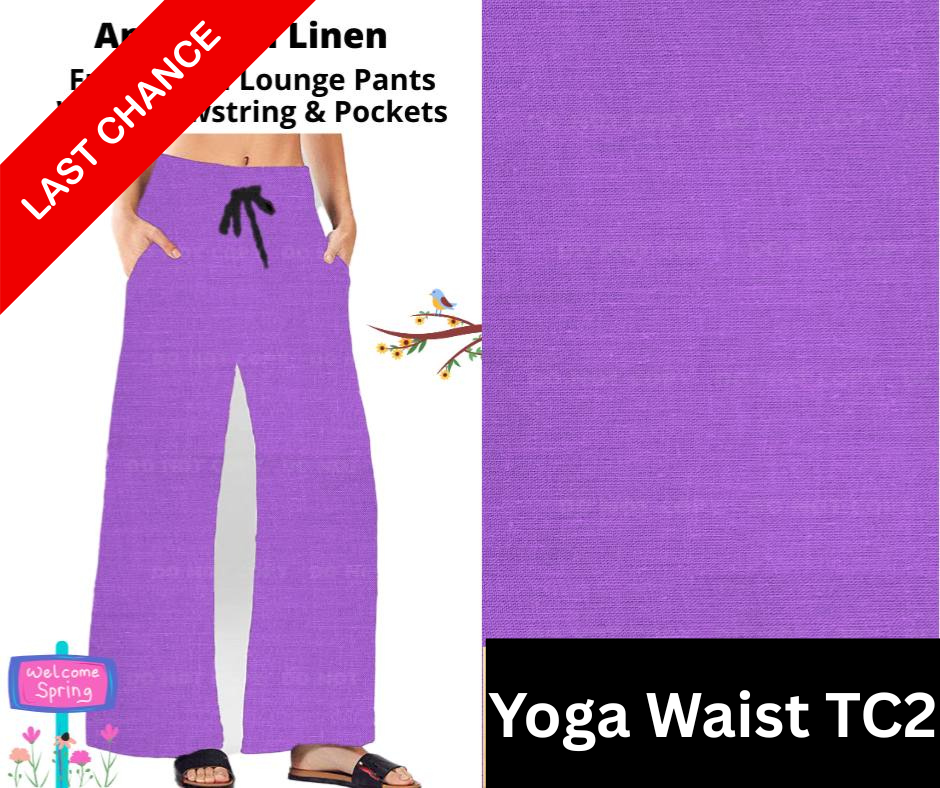 Amaranth Linen Full Length Lounge Pants