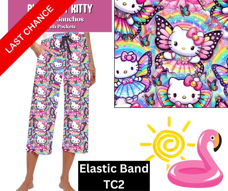 Butterfly Kitty Capri Gauchos