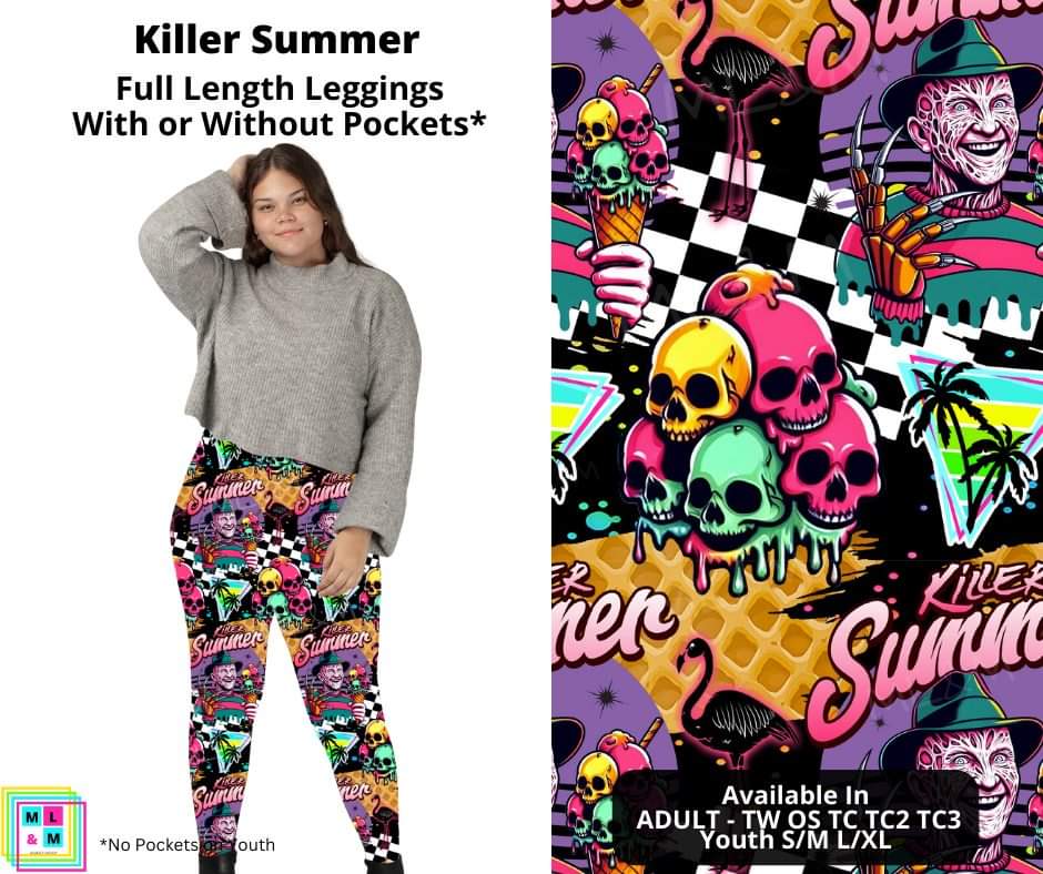 Killer Summer Full Length Leggings w/ Pockets