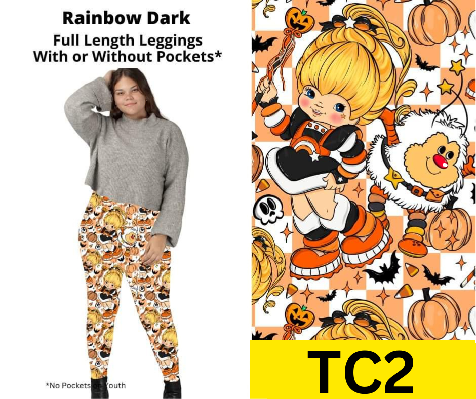 Rainbow Dark Full Length Leggings w/ Pockets