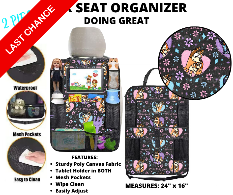 Doing Great Car Seat Organizer 2 Piece Set