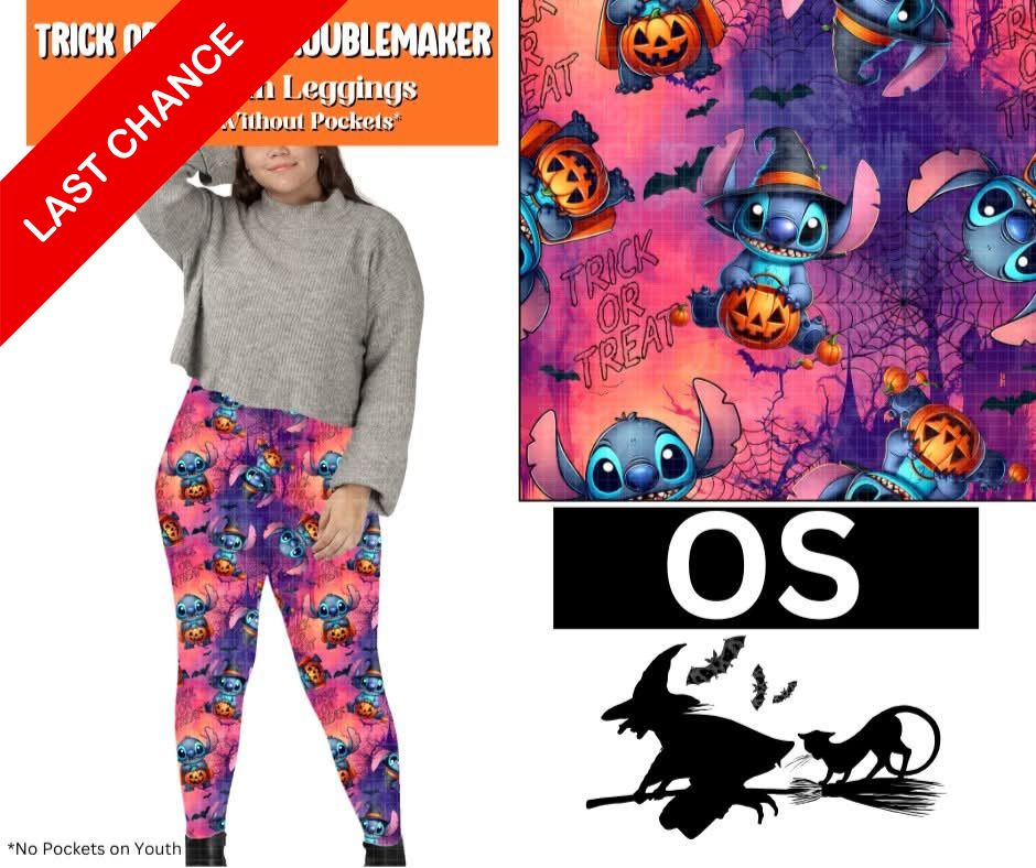 Trick or Treat Troublemaker Full Length Leggings w/ Pockets