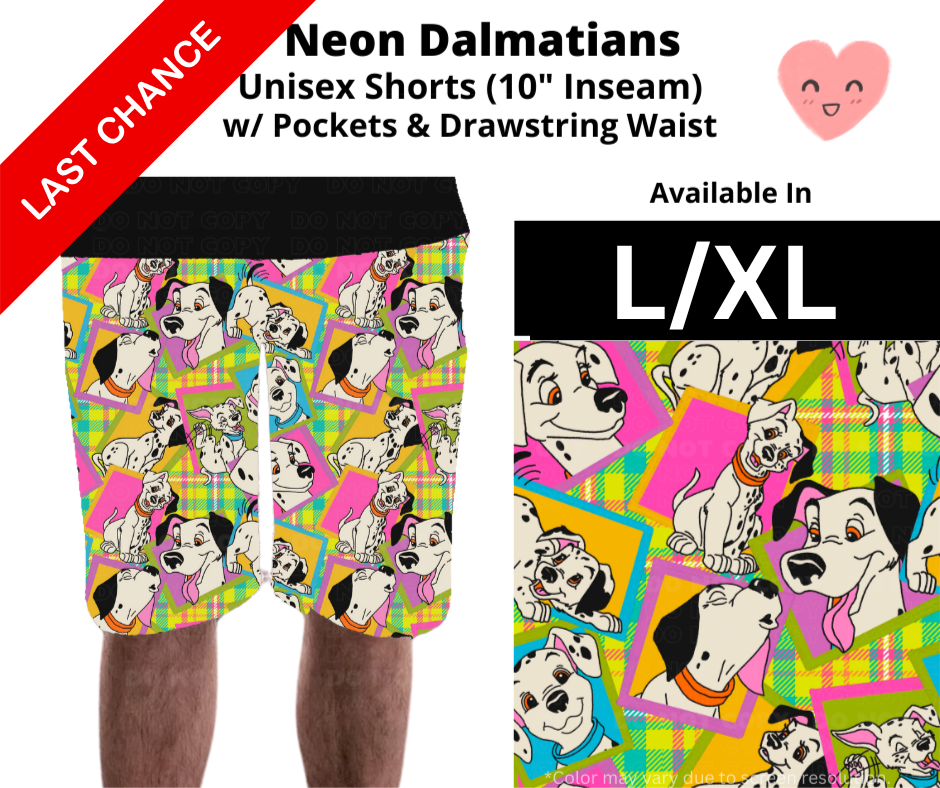 Neon Dalmatians Unisex Shorts