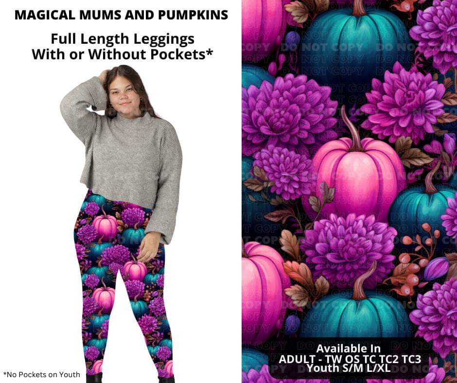 Magical Mums and Pumpkins Full Length Leggings w/ Pockets