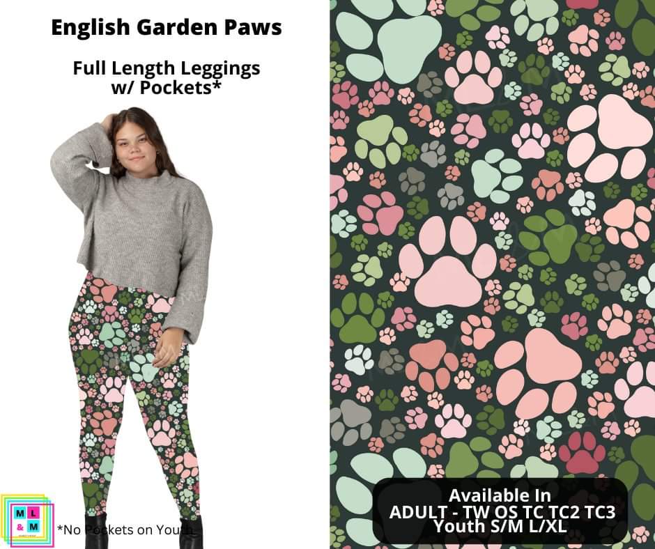 English Garden Paws Full Length Leggings w/ Pockets