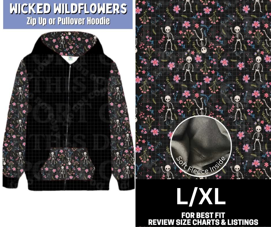 Wicked Wildflowers Zip-Up Hoodie