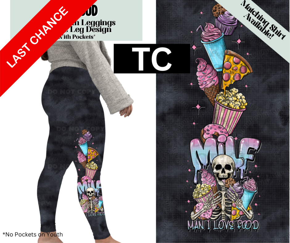 MIL Food Full Length Leggings w/ Side Leg Designs