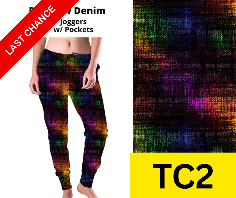Rainbow Denim Joggers