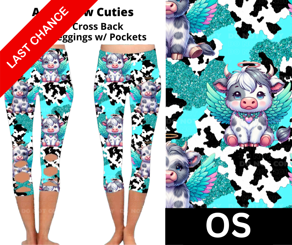 Angel Cow Cuties Criss Cross Capri w/ Pockets