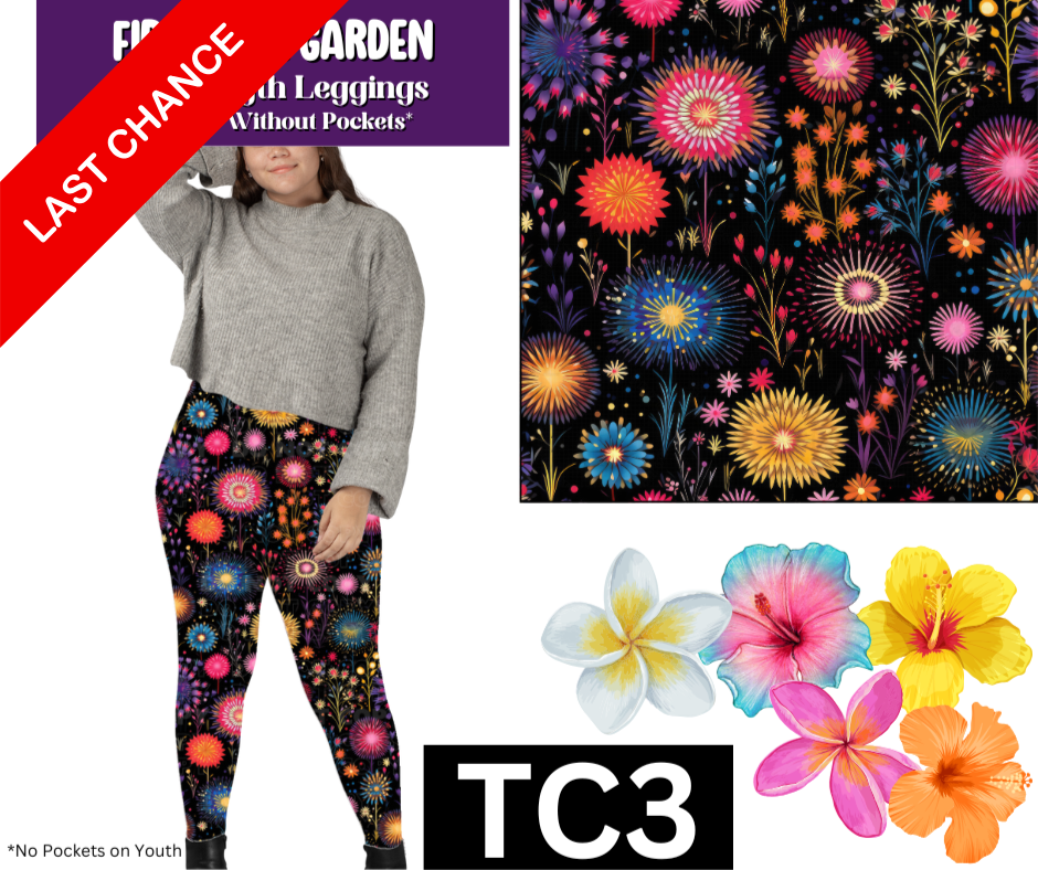 Firework Garden Full Length Leggings