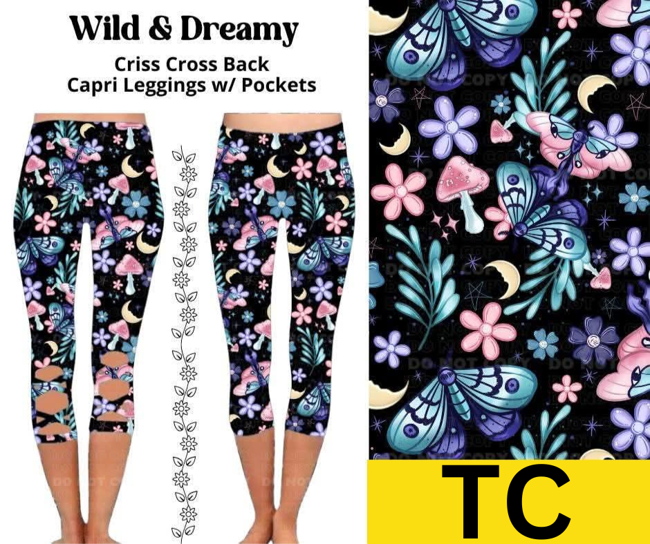 Wild & Dreamy Criss Cross Capri w/ Pockets