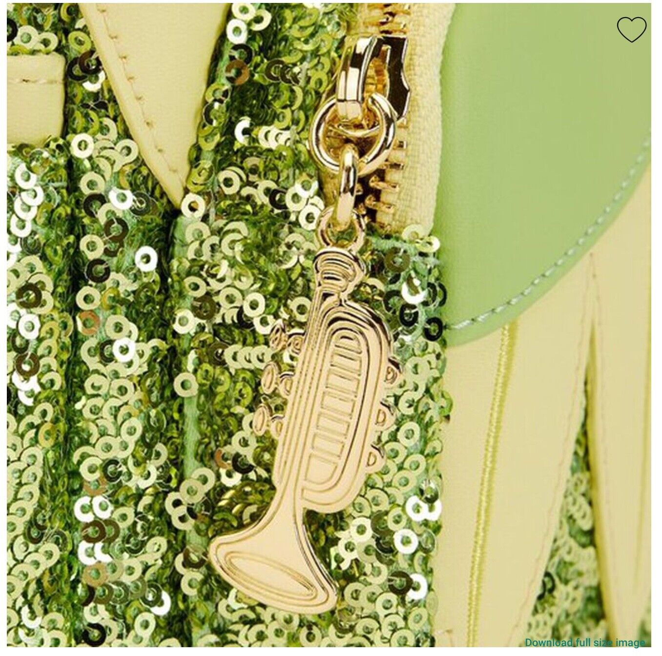 LOUNGEFLY TIANA SEQUIN GLOW SET (BACKPACK AND WALLET)