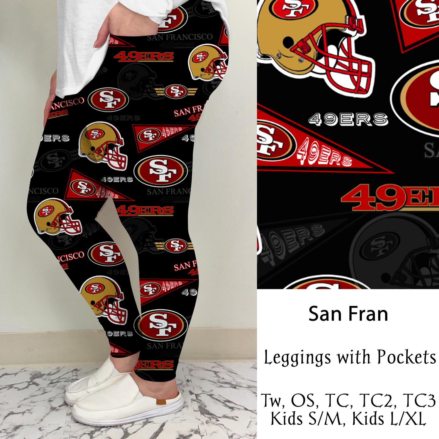 San Fran Football Leggings/Capri/Joggers | Run ends 8/16 | ETA Late September