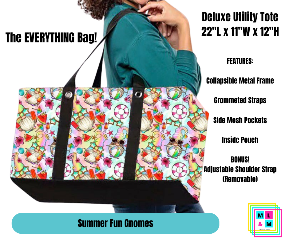 Summer Fun Gnomes Collapsible Tote