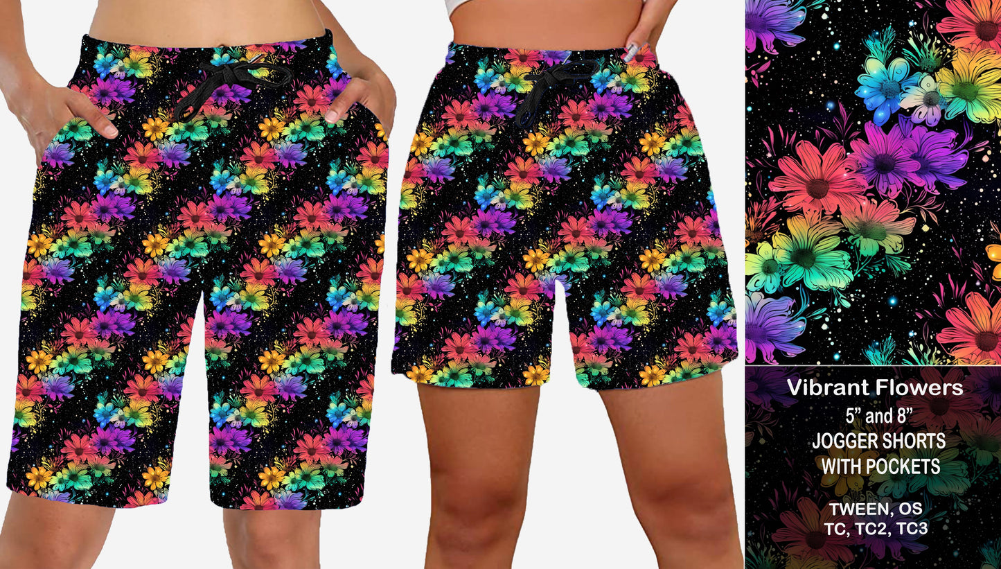 VIBRANT FLOWERS - Jogger Shorts Preorder Closes 7/28