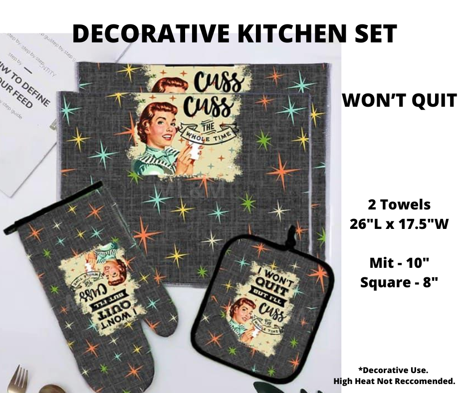 Won't Quit - Decorative Kitchen Set